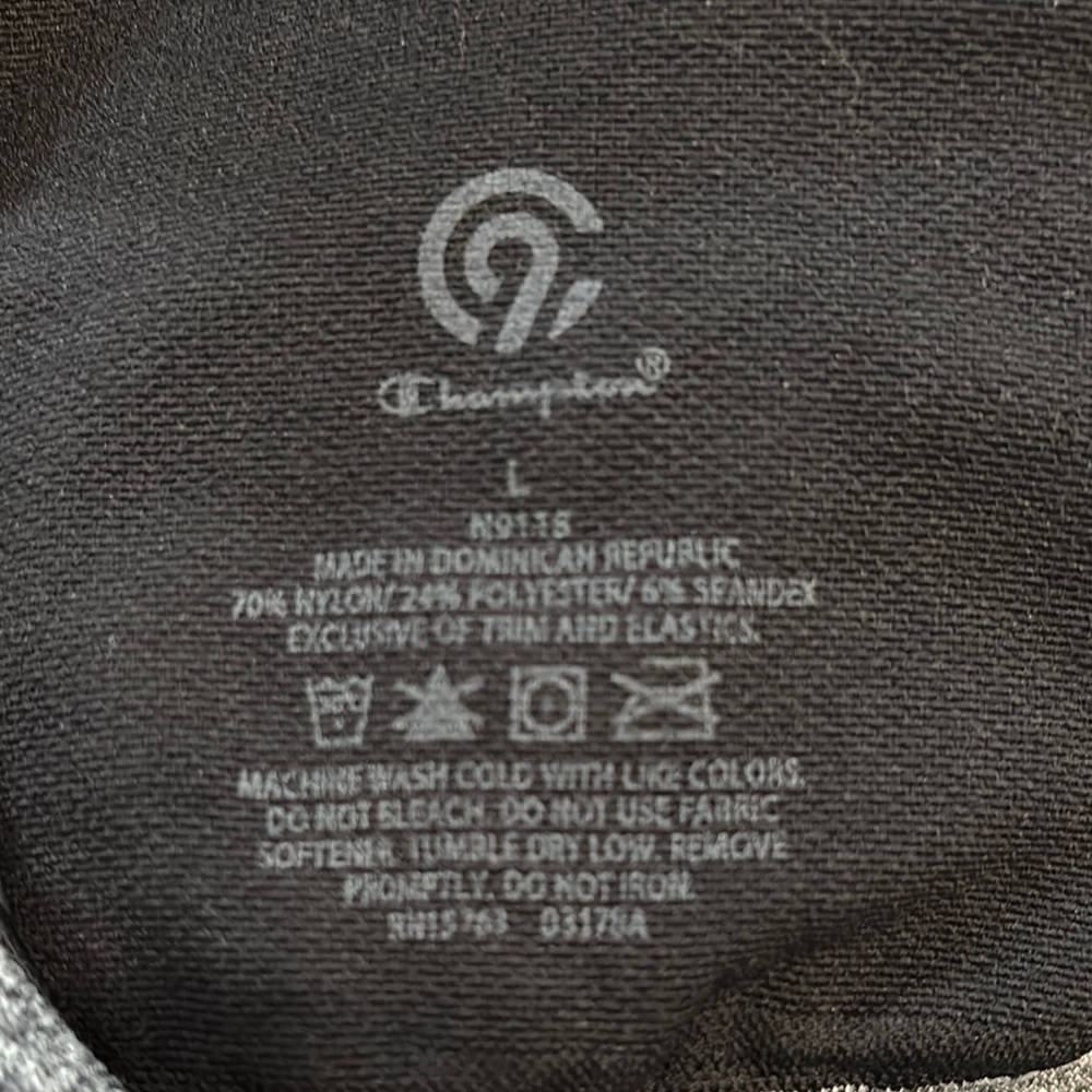 Gray Racerback Sports Bra with Scoop Neckline - Picture 2 of 6